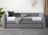 Flintshire Chester Grey Fabric Day Bed With Trundle Thumbnail