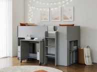 Flintshire Marley Grey Wooden Midsleeper Bed Thumbnail