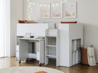 Flintshire Marley White Wooden Midsleeper Bed Thumbnail