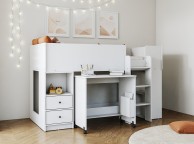 Flintshire Marley White Wooden Midsleeper Bed Thumbnail