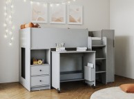 Flintshire Marley Grey Wooden Midsleeper Bed Thumbnail