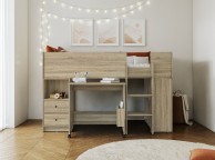 Flintshire Marley Oak Finish Wooden Midsleeper Bed Thumbnail