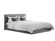 LPD Berlin 4ft6 Double Silver Fabric Ottoman Bed Frame Thumbnail