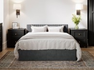 LPD Berlin 4ft6 Double Silver Fabric Ottoman Bed Frame Thumbnail