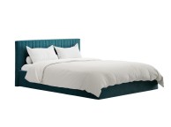 LPD Berlin 5ft Kingsize Teal Fabric Ottoman Bed Frame Thumbnail