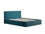 LPD Berlin 5ft Kingsize Teal Fabric Ottoman Bed Frame Thumbnail