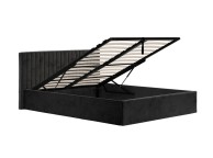 LPD Berlin 4ft6 Double Black Fabric Ottoman Bed Frame Thumbnail