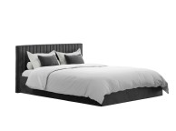 LPD Berlin 4ft6 Double Black Fabric Ottoman Bed Frame Thumbnail
