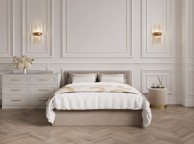 LPD Berlin 4ft6 Double Beige Fabric Ottoman Bed Frame Thumbnail