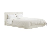 LPD Berlin 6ft Super Kingsize Milk Fabric Ottoman Bed Frame Thumbnail