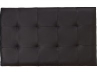 Serene Romana 3ft Single Black Faux Leather Headboard Thumbnail