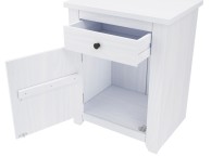 LPD Havana Pine Bedside In White Thumbnail