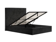 LPD Berlin TALL 4ft6 Double Black Fabric Ottoman Bed Frame Thumbnail