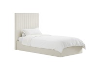 LPD Berlin TALL 3ft Single Milk Fabric Ottoman Bed Frame Thumbnail