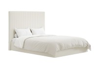 LPD Berlin TALL 4ft6 Double Milk Fabric Ottoman Bed Frame Thumbnail