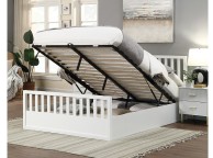 Flintshire Alyn 4ft6 Double White Wooden Ottoman Bed Frame Thumbnail