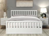 Flintshire Alyn 4ft6 Double White Wooden Ottoman Bed Frame Thumbnail