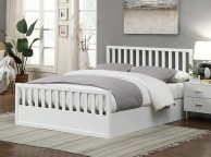 Flintshire Alyn 4ft6 Double White Wooden Ottoman Bed Frame Thumbnail