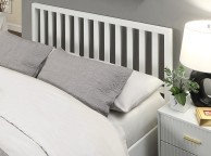 Flintshire Alyn 4ft6 Double White Wooden Ottoman Bed Frame Thumbnail