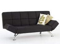 Serene Venice Black Faux Leather Sofa Bed Thumbnail