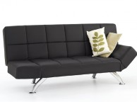 Serene Venice Black Faux Leather Sofa Bed Thumbnail