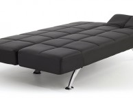 Serene Venice Black Faux Leather Sofa Bed Thumbnail