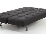 Serene Venice Black Faux Leather Sofa Bed Thumbnail