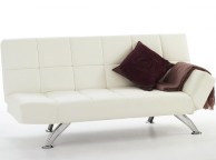 Serene Venice Orchard White Faux Leather Sofa Bed Thumbnail