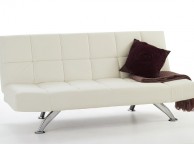 Serene Venice Orchard White Faux Leather Sofa Bed Thumbnail