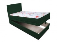 Joseph Planet Green 2ft 6 Small Single Open Coil (Bonnell) Spring Ottoman Lift Divan Bed WITH FREE HEADBOARD Thumbnail
