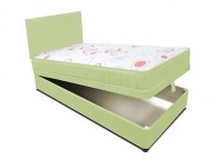 Joseph Planet Lime 3ft Single Open Coil (Bonnell) Spring Ottoman Lift Divan Bed WITH FREE HEADBOARD Thumbnail