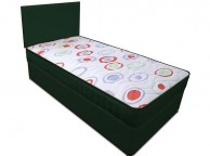 Joseph Planet Green 3ft Single Open Coil (Bonnell) Spring Divan Bed WITH FREE HEADBOARD Thumbnail