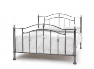 Serene Ashley 4ft Small Double Black Nickel Metal Bed Frame with Crystals Thumbnail