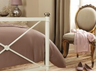 Serene Pasha 5ft King Size Ivory Metal Bed Frame Thumbnail