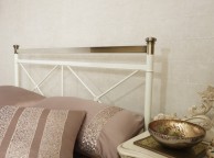 Serene Pasha 5ft King Size Ivory Metal Bed Frame Thumbnail