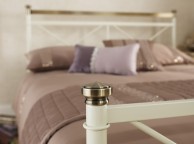 Serene Pasha 5ft King Size Ivory Metal Bed Frame Thumbnail