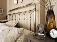 Serene Shilton 6ft Super King Size Antique Brass Metal Bed Frame with Crystals Thumbnail