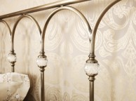 Serene Shilton 6ft Super King Size Antique Brass Metal Bed Frame with Crystals Thumbnail