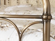Serene Shilton 6ft Super King Size Antique Brass Metal Bed Frame with Crystals Thumbnail