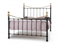 Serene Ethan Black with Brass 4ft6 Double Metal Bed Frame Thumbnail
