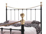 Serene Ethan Black with Brass 4ft6 Double Metal Bed Frame Thumbnail