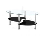 Birlea Soho 3 Tier Glass Coffee Table with Black Edging Thumbnail
