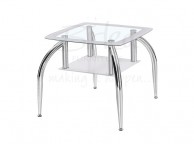 Birlea Soho Glass Lamp Table with White Edging Thumbnail