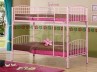 Birlea Corfu Pink Metal Bunk Bed Frame Thumbnail