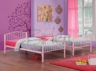 Birlea Corfu Pink Metal Bunk Bed Frame Thumbnail