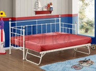 Birlea Jessica 3ft Single Cream Metal Day Bed Frame with Trundle Thumbnail