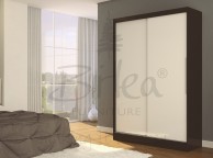 Birlea Lynx Black with White Gloss Sliding Door Wardrobe Thumbnail