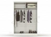 Birlea Lynx White with White Gloss Sliding Door Wardrobe Thumbnail