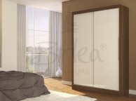 Birlea Lynx Walnut with White Gloss Sliding Door Wardrobe Thumbnail