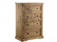 Birlea Corona Pine 4 Drawer Chest of Drawers Thumbnail